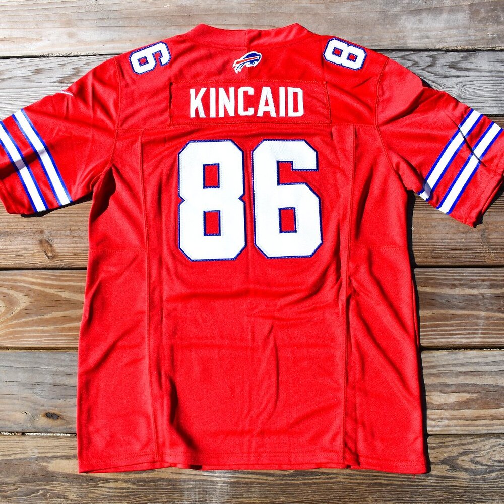 New! Dalton Kincaid New York Buffalo Bills RED Football Jersey Adult Men's Sizes